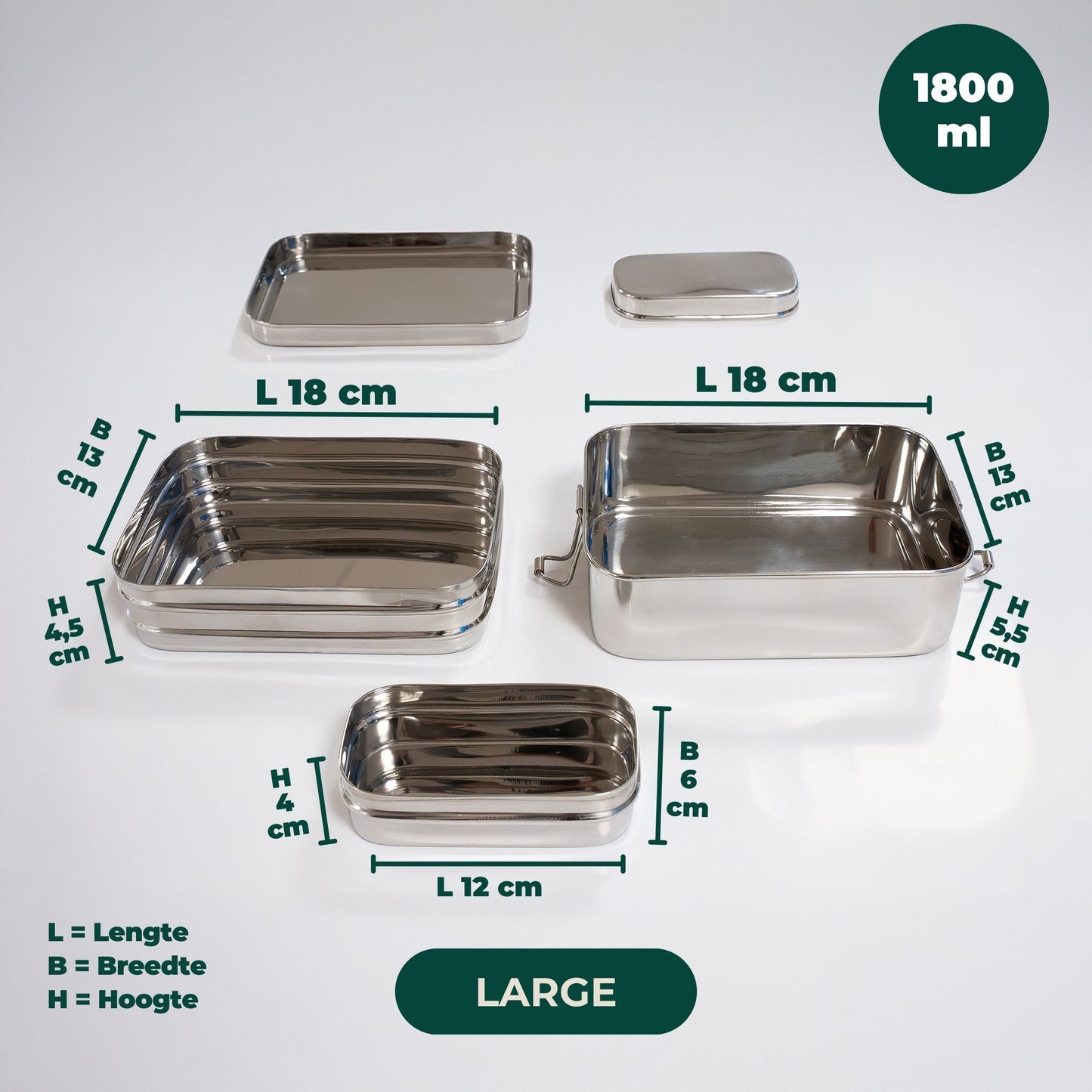3-in-1 Stainless Steel Lunch Box
