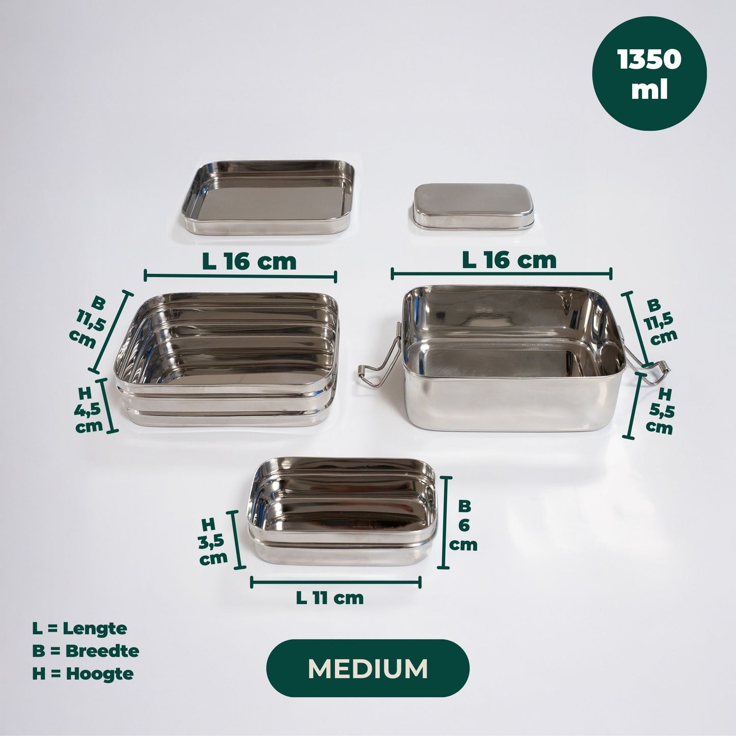 3-in-1 Stainless Steel Lunch Box