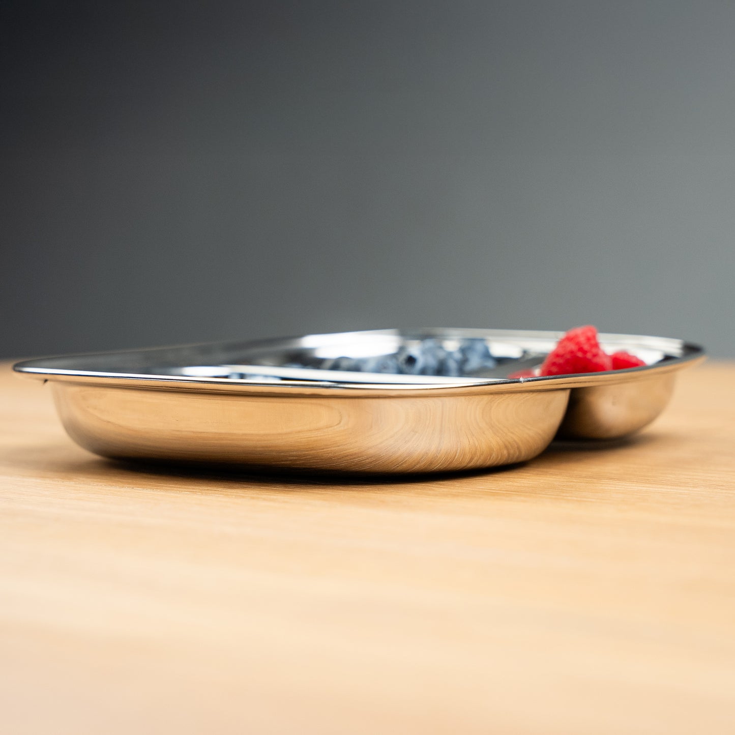 Stainless Steel Children's Plates with Compartments Square