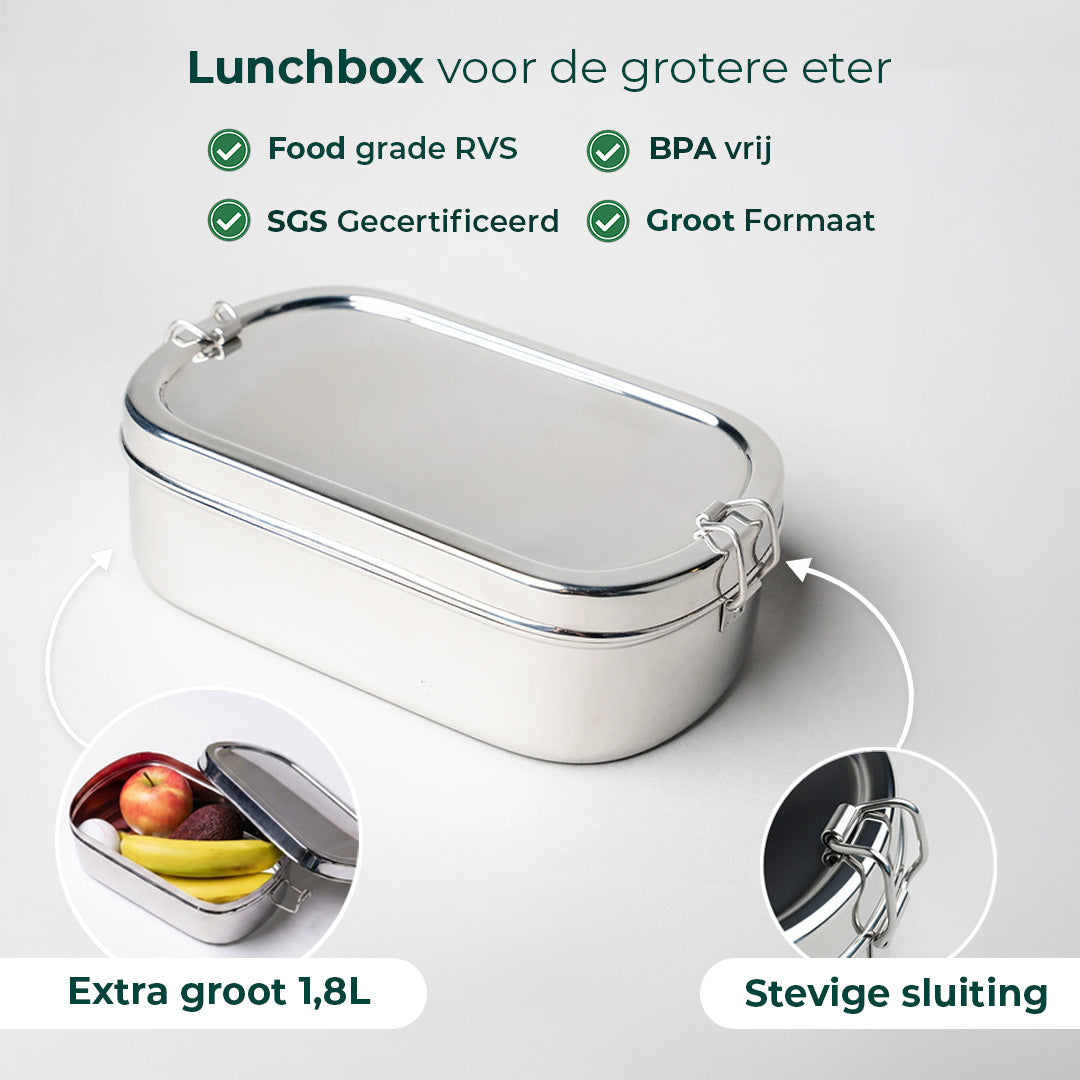Stainless steel lunch box XL