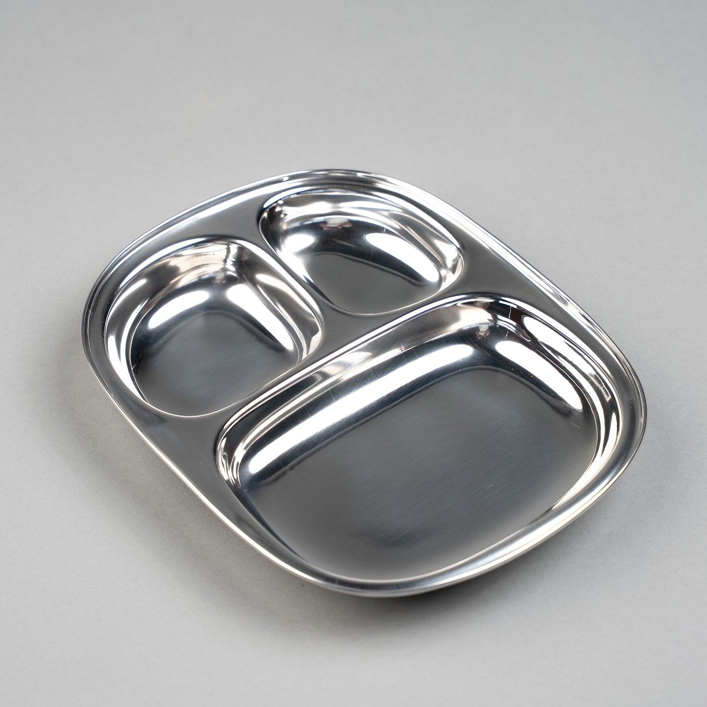 Stainless Steel Children's Plates with Compartments Square