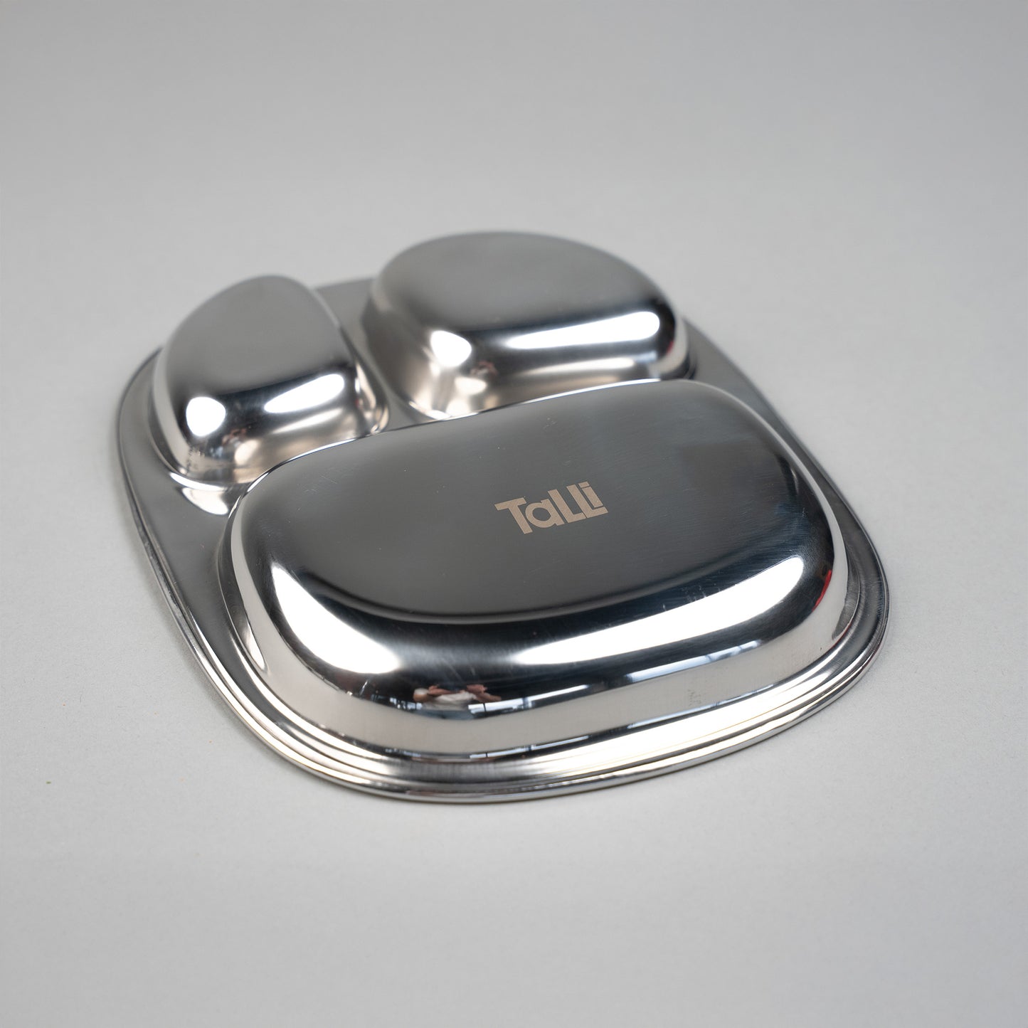Stainless Steel Children's Plates with Compartments Square