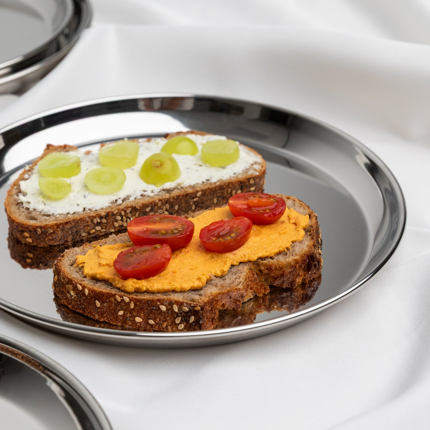Stainless steel meal plates