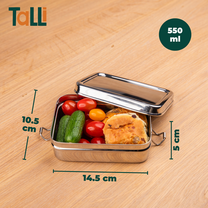 small stainless steel lunch box with dimensions