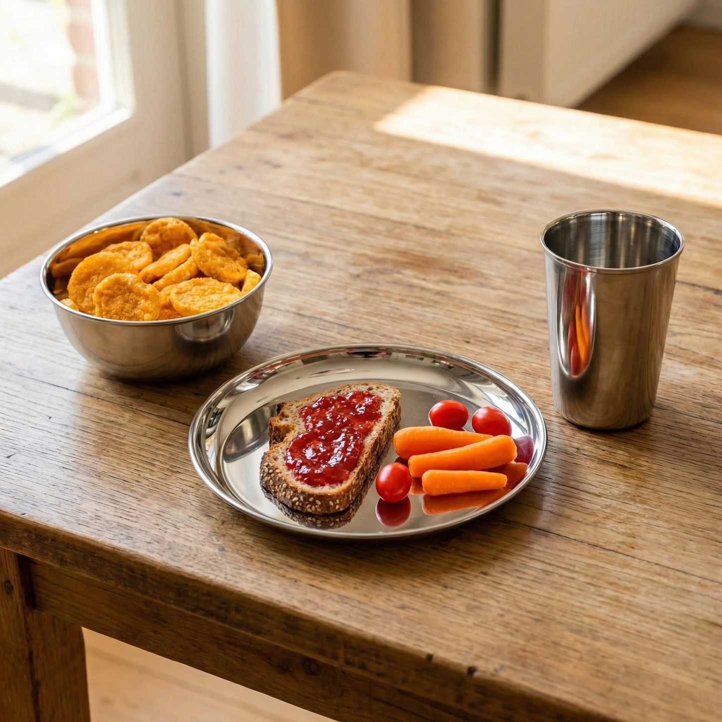Stainless Steel Dinnerware Set (4 Persons)