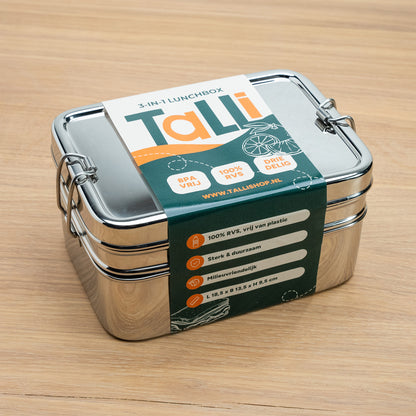 stainless steel bentobox met label
