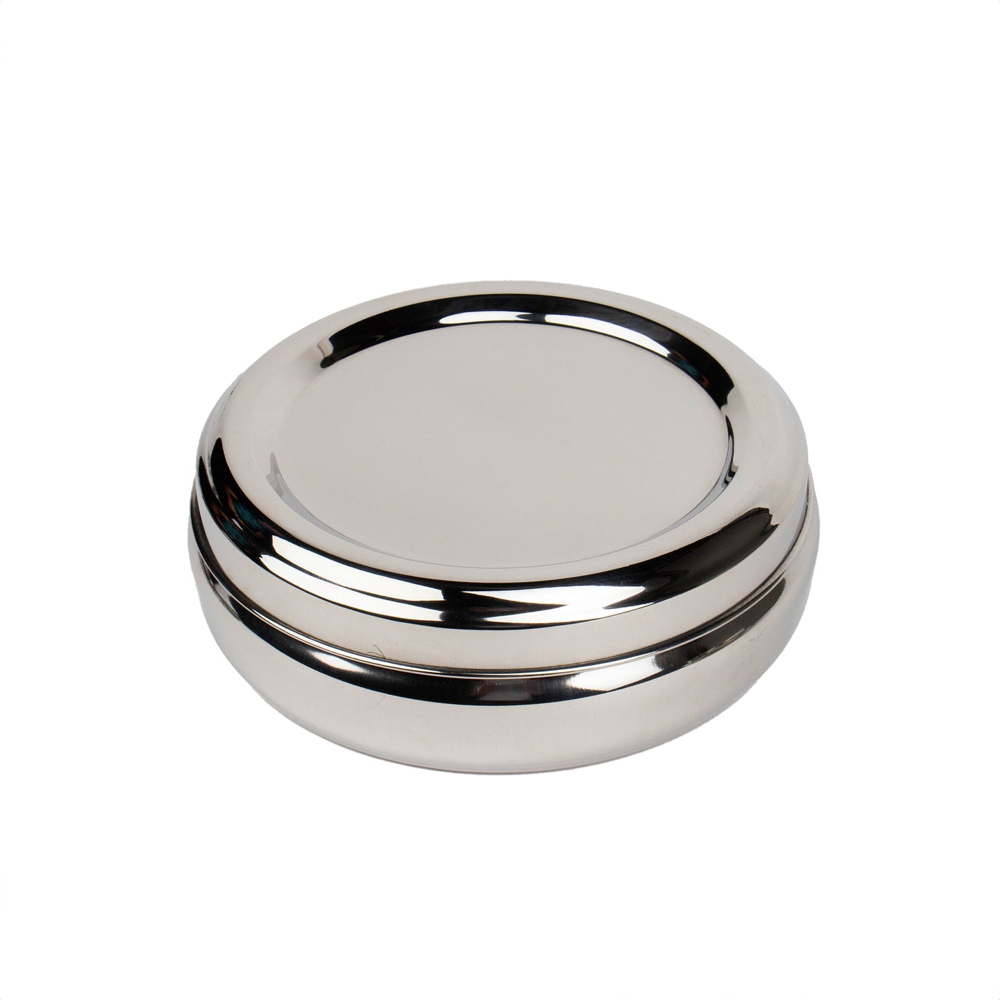 masala dabba from india, closed, on white background