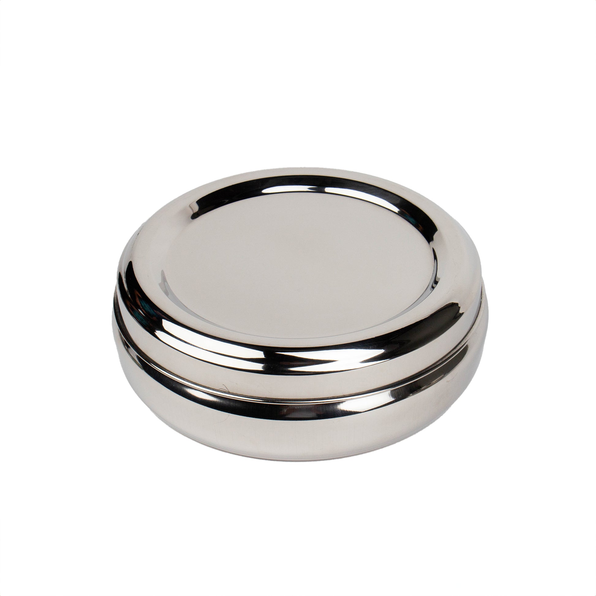 masala dabba from india, closed, on white background