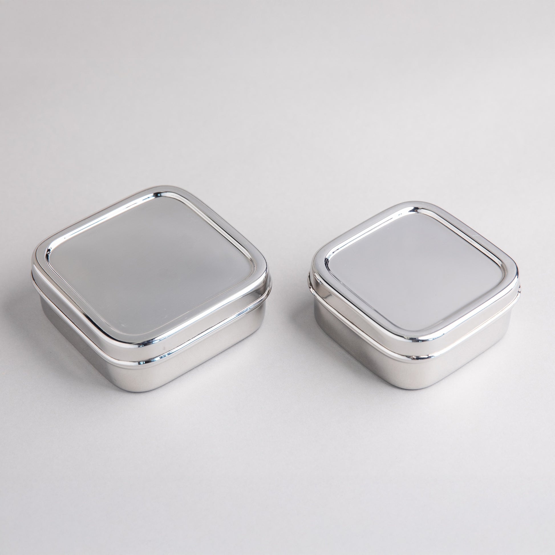 Stainless steel snack box set of 2