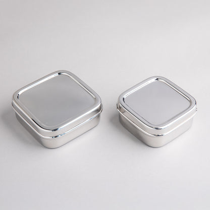 Stainless steel snack box set of 2